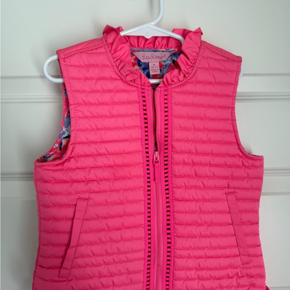 Lily Pulitzer Pink Ruffle Vest